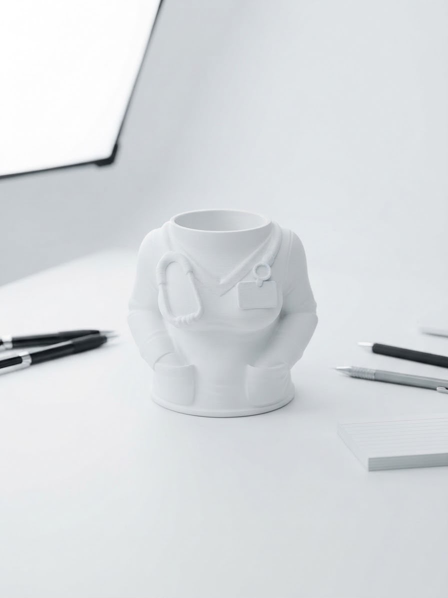 Suport pentru pixuri și instrumente de scris – Design Bust Cadru Medical (Imprimat 3D)